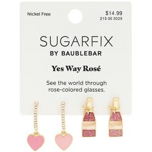 Sugarfix by BaubleBar Yes Way Rosé Earring Set